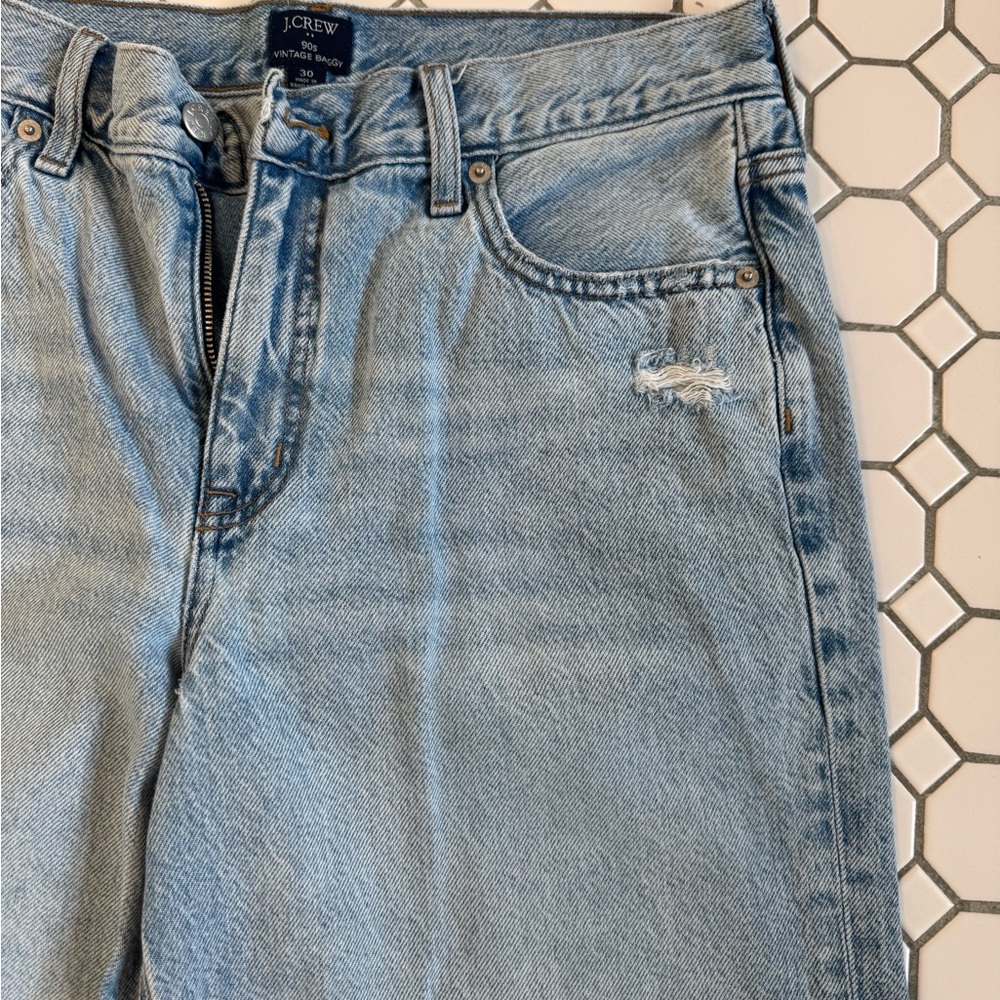 J. Crew Factory Light Blue Boyfriend Jeans - Picture 4 of 7